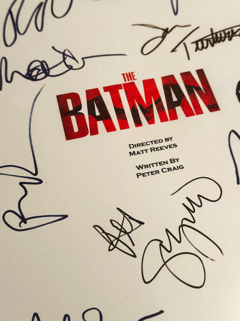 THE BAT MAN Movie Script, Birthday Gift, Movie Gift, Film Script ...