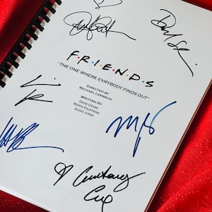 FRIENDS Drehbuch, Gedruckt, Gießen Signaturen, Valentinstag Geschenk, Geburtstagsgeschenk, Film Geschenk, Film Drehbuch, Film Geschenk, Filme, Kino