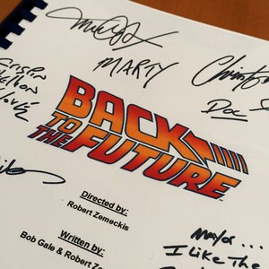 Back To The Future Signed Movie Script, Movie Present, Birthday Gift, Movie Gift, Film Script, Film Present, Screenplay, Marty McFly, Doc image 3