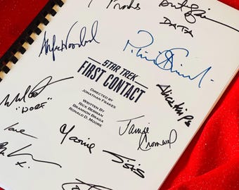 TREK First Contact Signed Movie Script, Movie Present, Birthday Gift, Movie Gift, Film Script, Stocking filler