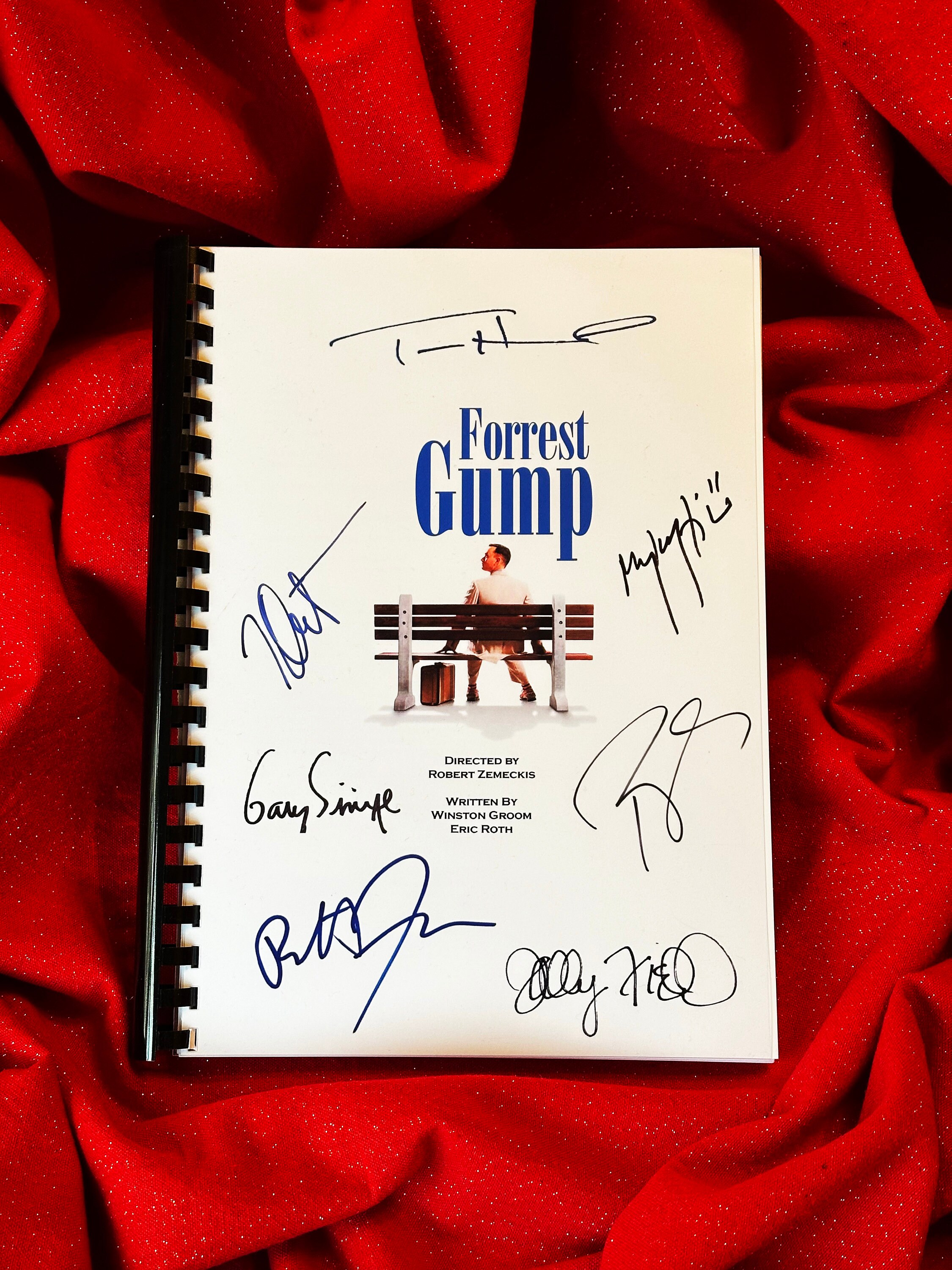 FORREST, GUMP Signed Movie Script, Birthday Gift, Movie Gift, Film Script, Screenplay, Autographs, Tom Hanks
