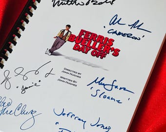 Buellers, Day Off Signed Movie Script, Screenplay, Movie Present, Birthday Gift, Movie Gift, Film Script, Stocking filler