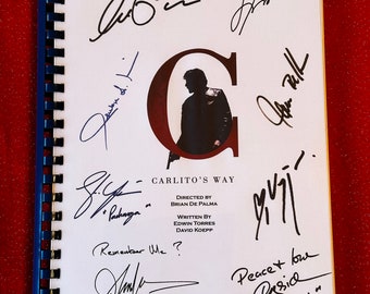 CARLITO'S WAY Signed Movie Script, Birthday Gift, Movie Gift, Film Script, Al Pacino