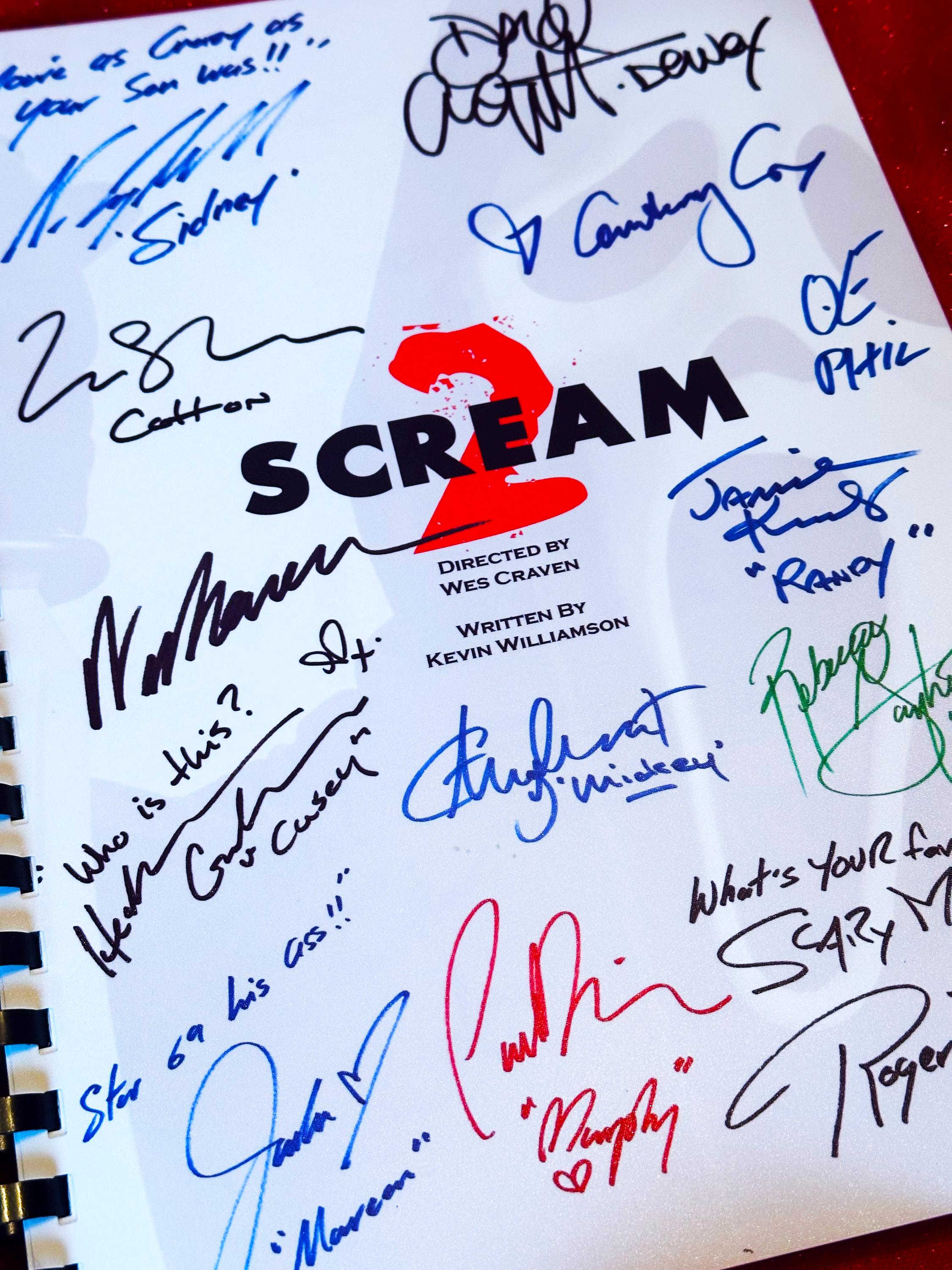 SCREAM 2 Script, High Quality Printed Cast Autographs, Movie Present ...