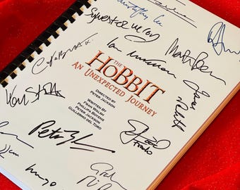 THE HOBBIT Unexpected Journey. Movie Script, Birthday Gift, Movie Gift, Film, Screenplay, Lord Of The Rings, Tolkien