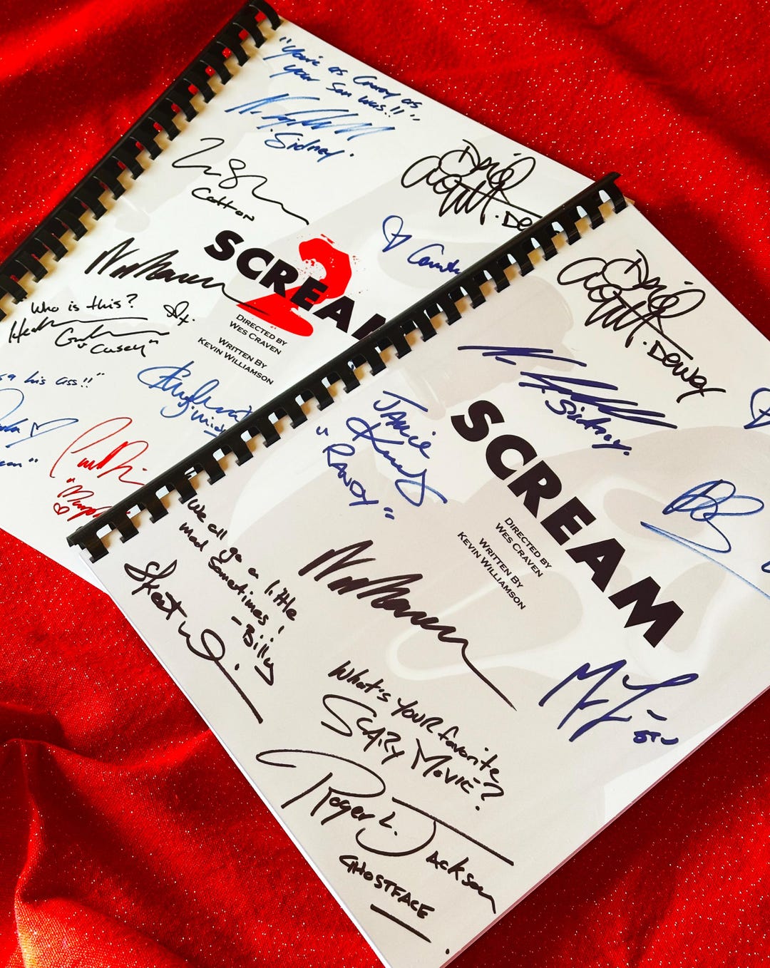 SCREAM MOVIE SCRIPTS Collection, Parts 1 & 2, Quality Printed Cast ...
