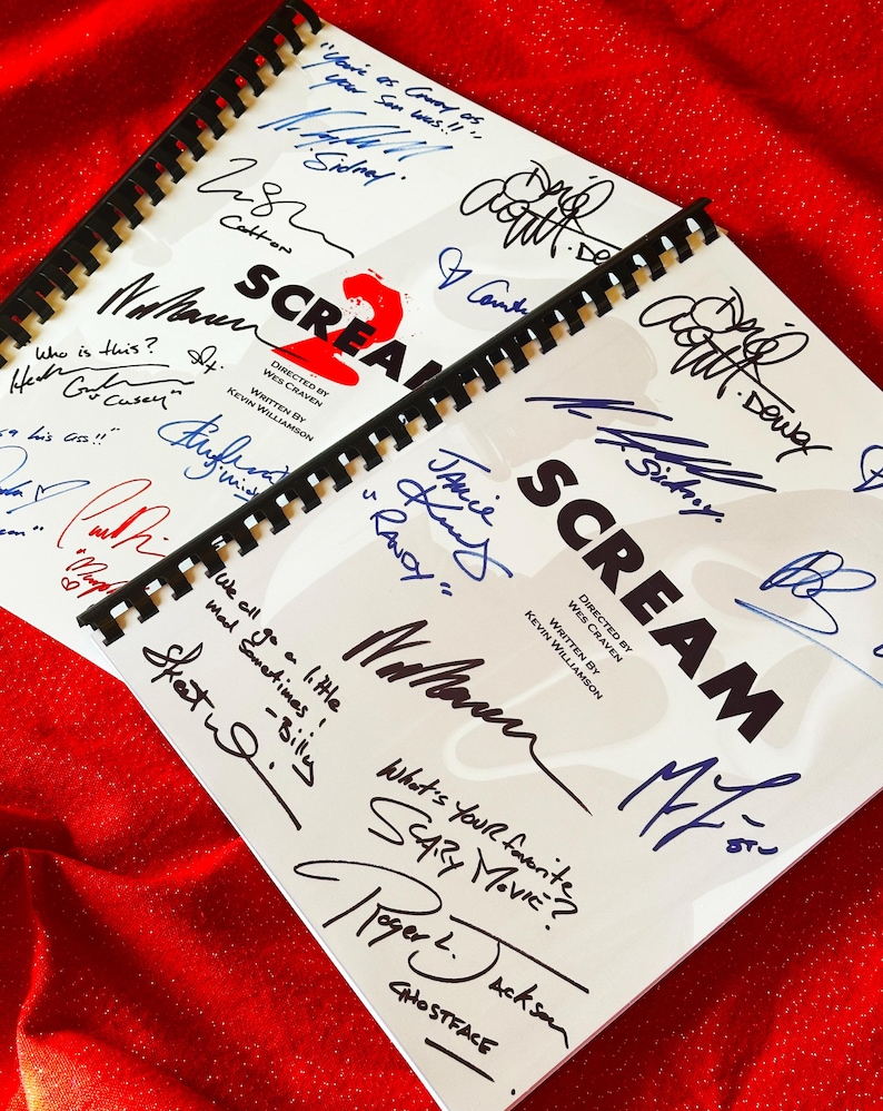 SCREAM MOVIE SCRIPTS Collection, Parts 1 & 2, Quality Printed Cast ...