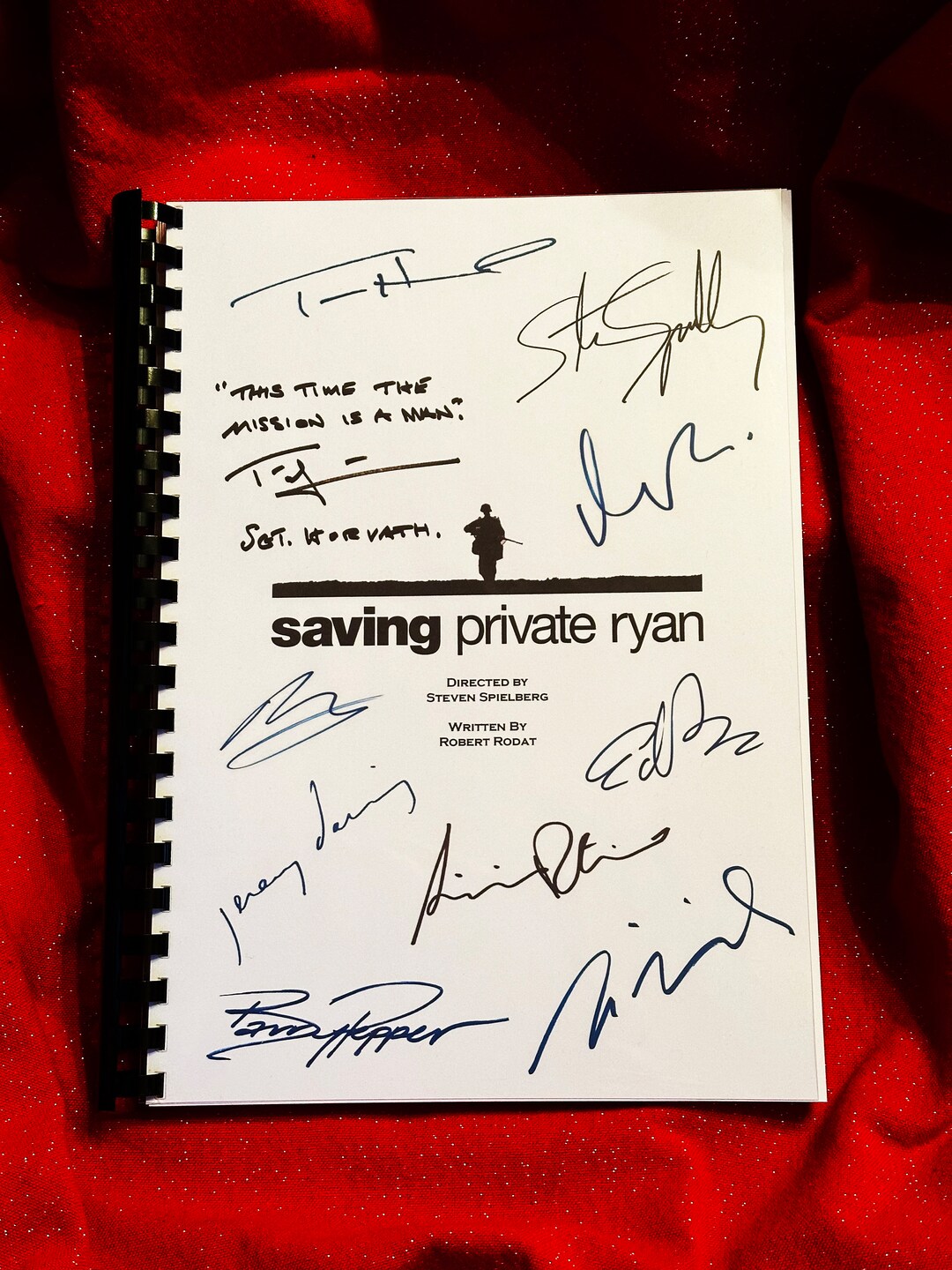 Script Ryan Beck PRIVATE, RYAN Signed Movie Script, Birthday Gift, Movie Gift, Film ...