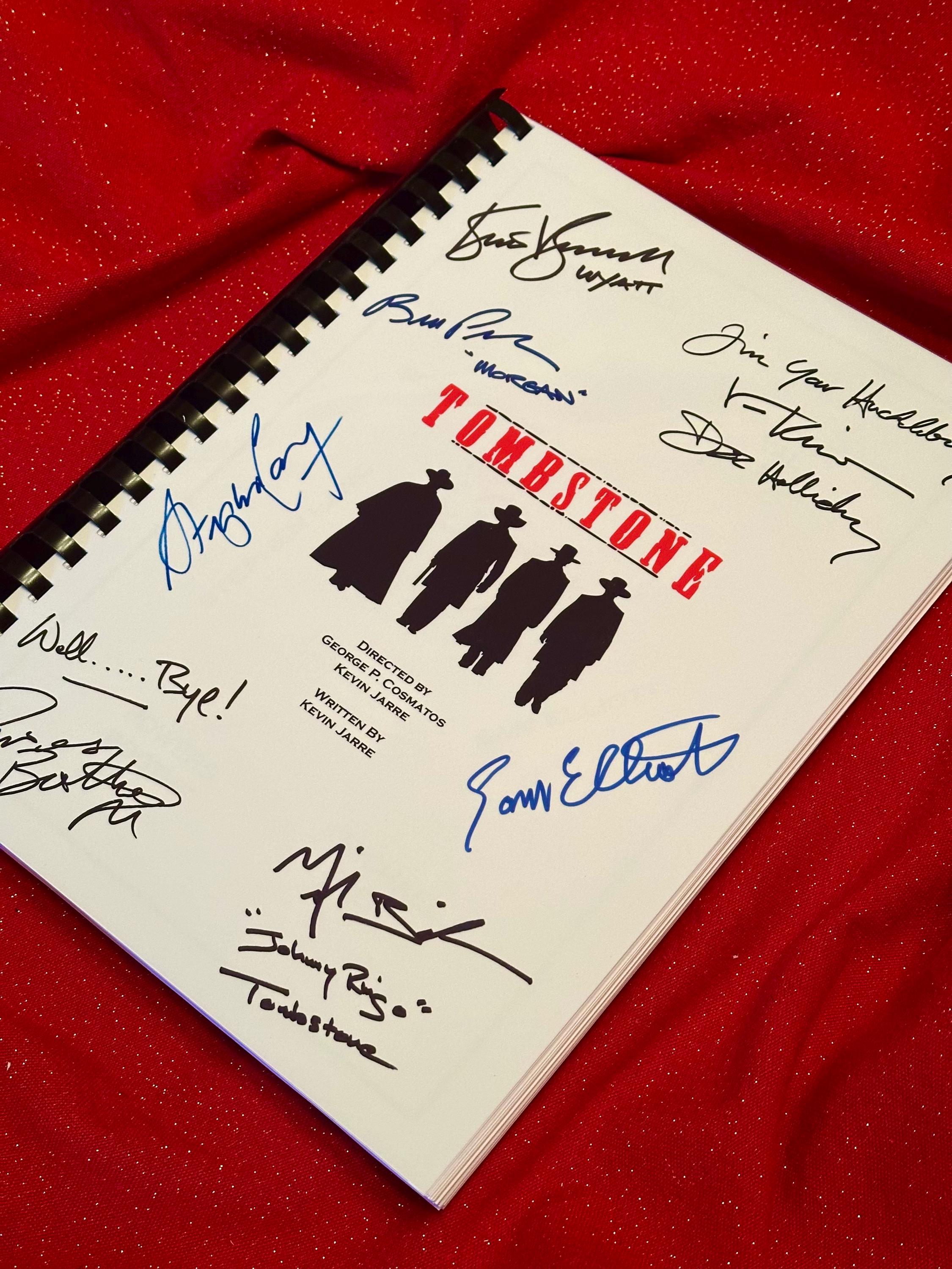 TOMBSTONE Movie Script, High Quality Printed Cast Autographs, Birthday Gift, Movie Gift, Film, Screenplay, Doc Holliday, Wyatt Earp,