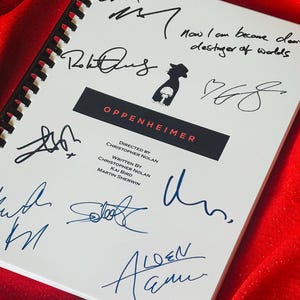 OPPENHEIMER Signed Movie Script, Birthday Gift, Movie Gift, Film Screenplay, Murphy, Downey