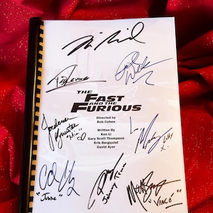 The Fast And The Furious Movie Script, Birthday Gift, Movie Gift, Film, Screenplay, Printed Reproductions