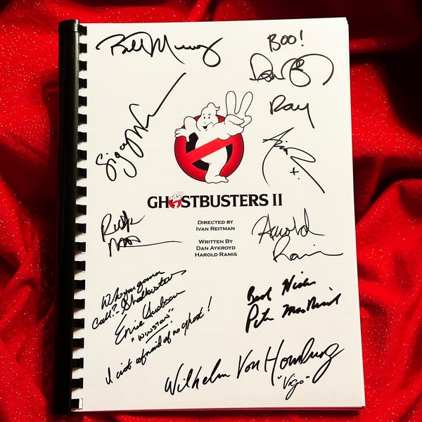 GHOSTBUSTERS 2 Signed Movie Script, Birthday Gift, Movie Gift, Film Screenplay,