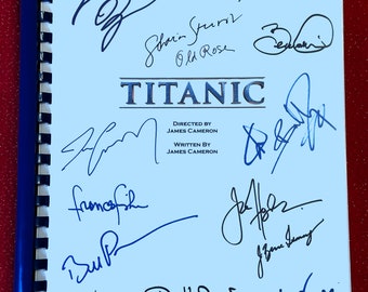 TITANIC Signed Movie Script, Valentines Present, Birthday Gift, Movie Gift, Film Script, Valentine gift, Autograph, Autographs