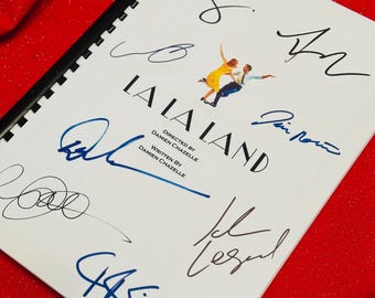 LA LA LAND Movie Script, High Quality Printed Cast Autographs, Movie Present, Birthday Gift, Movie Gift, Film Script, Screenplay, Signed