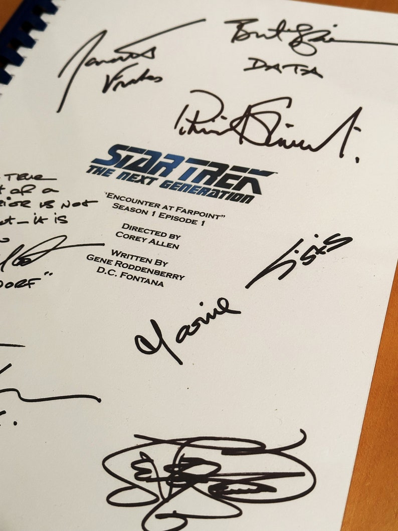 TREK, Next Gen, Script, Present, Birthday Gift, Movie Gift, Film Script ...