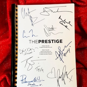 PRESTIGE Movie Script, Birthday Gift, Movie Gift, Film Script, Screenplay, Autographs, Printed Replicas, Christmas