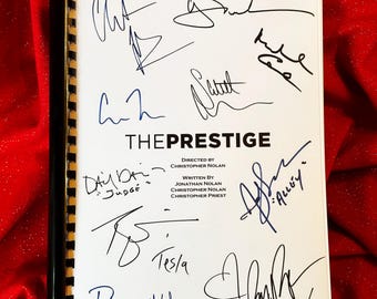 Guión de película PRESTIGE, regalo de cumpleaños, regalo de película, guión de película, guión cinematográfico, autógrafos, réplicas impresas, Navidad
