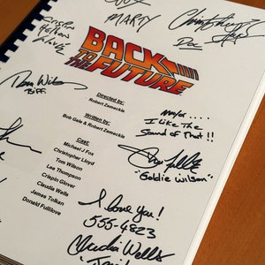 Back To The Future Signed Movie Script, Movie Present, Birthday Gift, Movie Gift, Film Script, Film Present, Screenplay, Marty McFly, Doc image 2