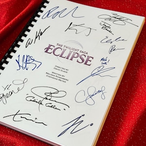 TWILIGHT, ECLIPSE Signed Movie Script, With Printed Cast Signatures, Autographs