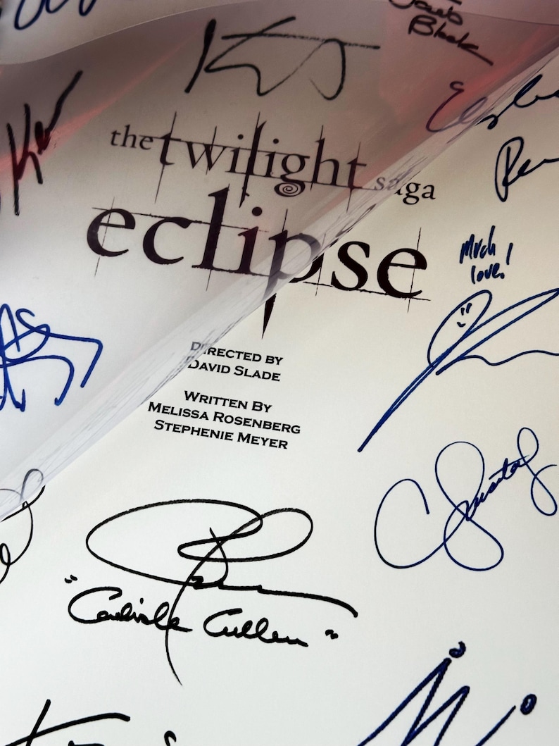 TWILIGHT, ECLIPSE Signed Movie Script, Movie Present, Birthday Gift ...