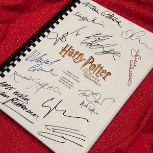 PRISONER OF AZKABAN, Signed Movie Script, Movie Present, Birthday Gift, Movie Gift, Film Script, Printed Cast Signatures.