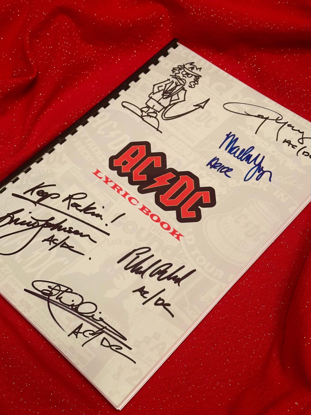AC, DC, Signed Lyric Book, Birthday Gift, Movie Gift, Songs, Rock, ACDC ...