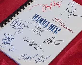 MAMMA, MIA Movie Script, High Quality Printed Cast Signatures, Movie Present, Birthday Gift, Movie Gift, Film Script, Stocking filler