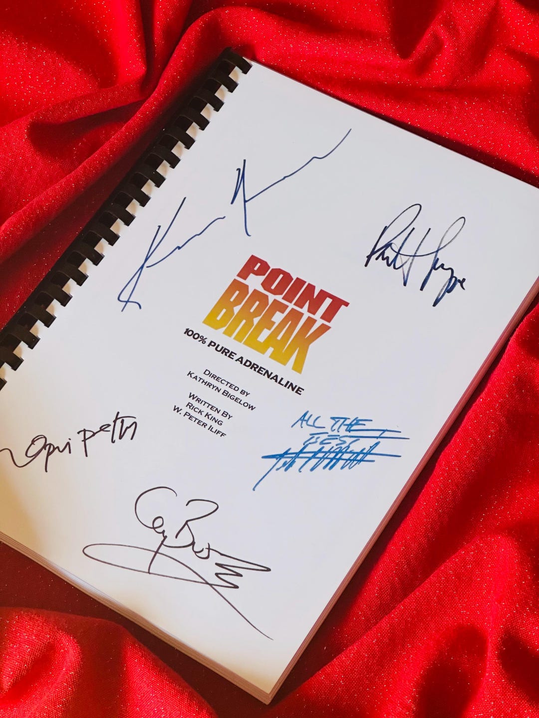 POINT, BREAK Signed Movie Script, Reeves, Swayze, Present, Birthday ...