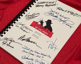 A NIGHTMARE On ELM STREET Signed Movie Script, With Printed Cast Signatures, Autographs