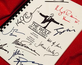 WOLF, WALL STREET, Guión de película, Regalo de cumpleaños, Regalo de película, Película, Guión, Película, Guión,
