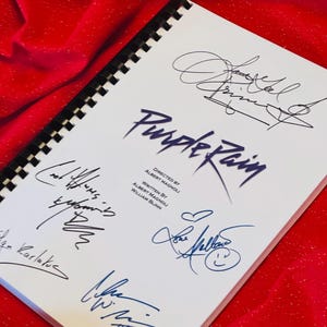 PURPLE, RAIN Signed Movie Script, Screenplay, Prince, Present, Birthday Gift, Movie Gift, Film Script,