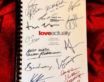 AMOR REALMENTE Guión de película firmado, Regalo de San Valentín, Regalo de cumpleaños, Regalo de película, Guión de película, Regalo de San Valentín, Autógrafo, Autógrafos