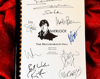 SHERLOCK The Reichenbach Fall Signed Script, Screenplay, Movie Present, Birthday Gift, Movie Gift, Film Script, Benedict Cumberbatch