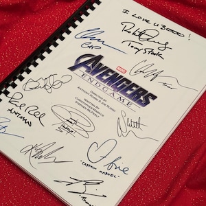 ENDGAME Movie Script, Printed Cast Signatures, Birthday Gift, Movie Gift, Film Script, Screenplay, Autographs,