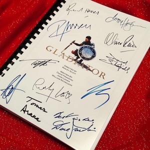 GLADIATOR Movie Script, Birthday Gift, Movie Gift, Film Script, Screenplay, Autographs