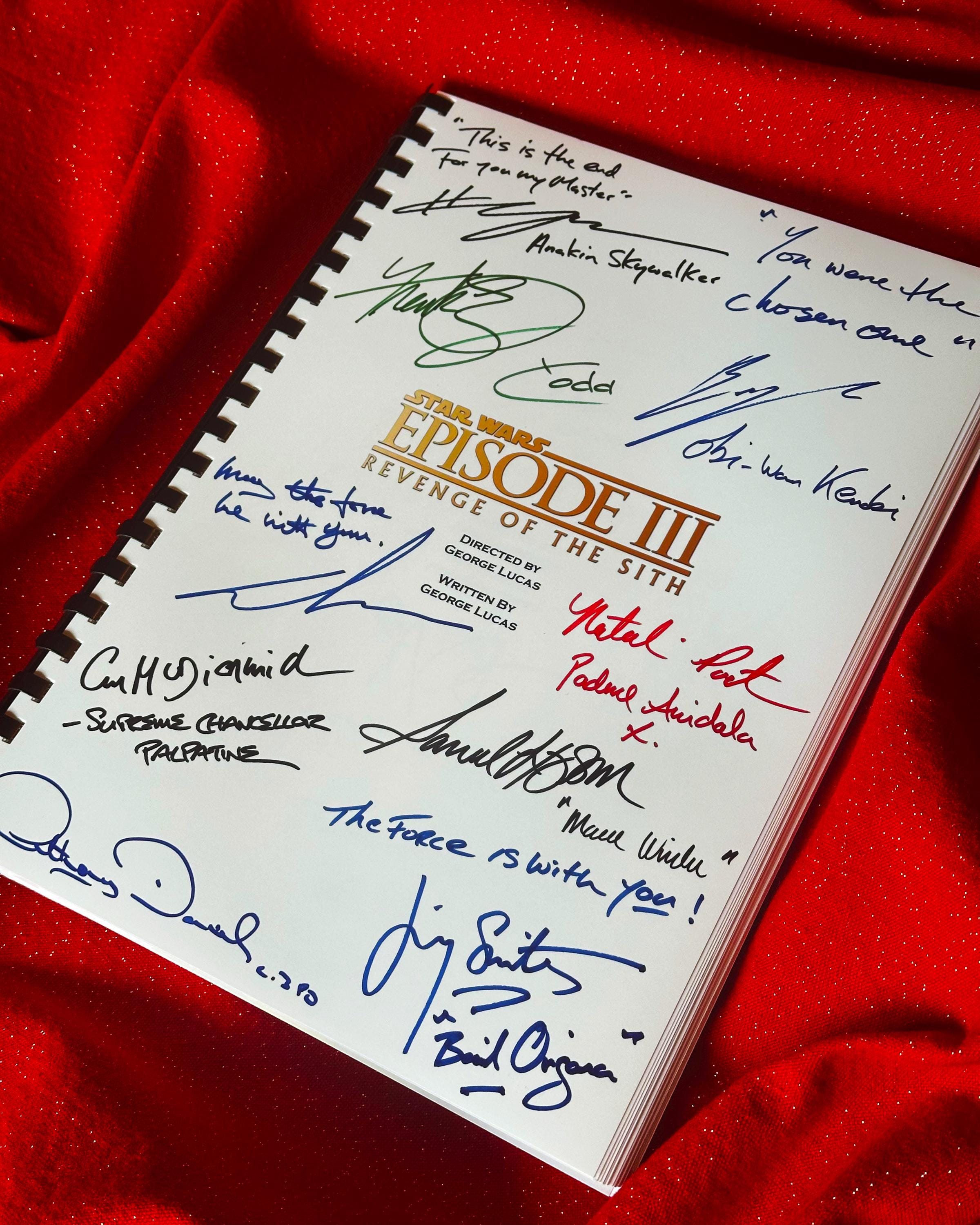 REVENGE, SITH, Movie Script, Present, Birthday Gift, Movie Gift, Film ...