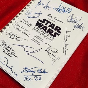 A New Hope, Signed Movie Script, Screenplay, Birthday Gift, Movie Gift, Film Script, Cinema, Present, Gift idea, Star