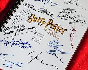 GOBLET, FIRE, Movie Script, With Printed Cast Signatures, Autographs