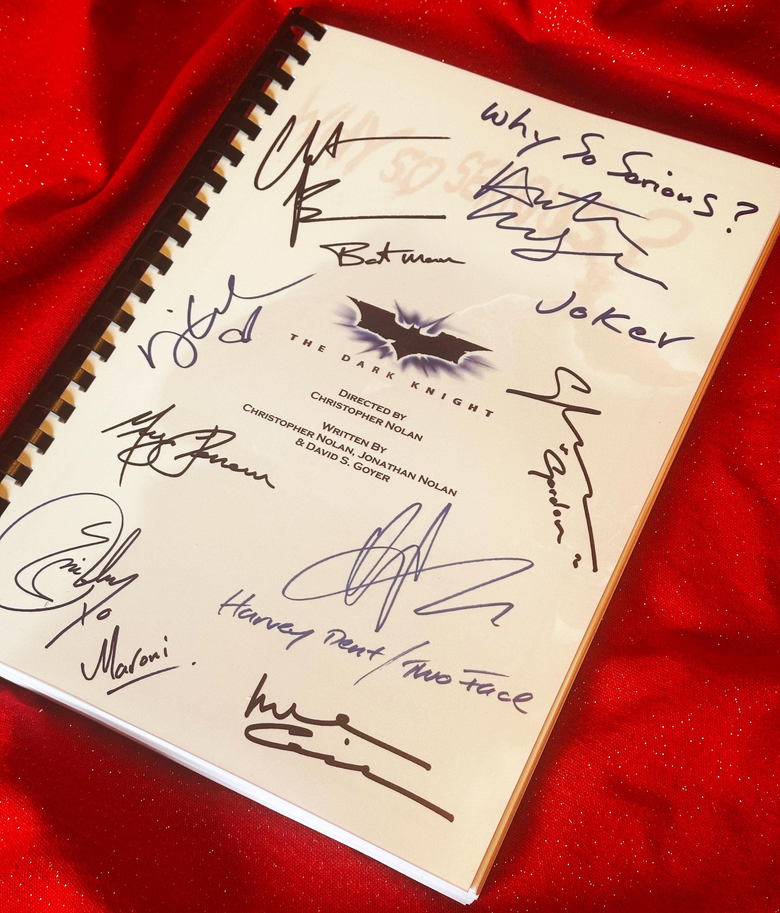 HWC Trading The Dark Knight Cadeaux Imprimés Autographes Signés