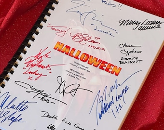 HALLOWEEN Movie Script, High Quality Printed Cast Autographs, Movie Present, Birthday Gift, Movie Gift, Film Script, Screenplay, Signed