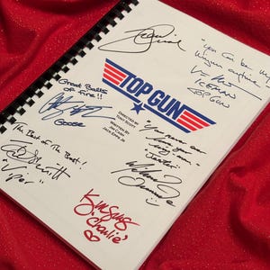 Top Movie Script, Printed Cast Signatures, Birthday Gift, Movie Gift, Film Script, Screenplay, Autographs,