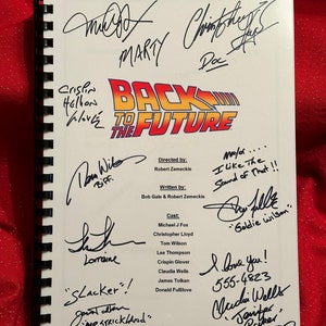 Back To The Future Signed Movie Script, Movie Present, Birthday Gift, Movie Gift, Film Script, Film Present, Screenplay, Marty McFly, Doc image 1