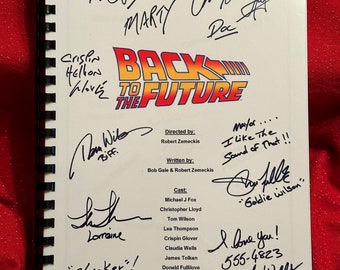 Back To The Future Signed Movie Script, Movie Present, Birthday Gift, Movie Gift, Film Script, Film Present, Screenplay, Marty McFly, Doc