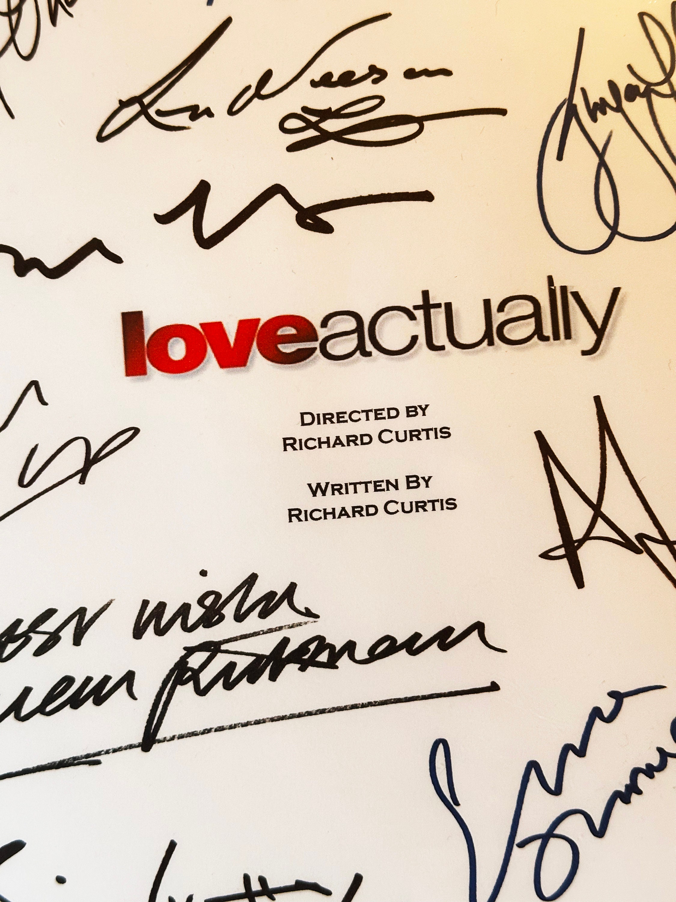 LOVE ACTUALLY Signed Movie Script, Valentines Present, Birthday Gift ...