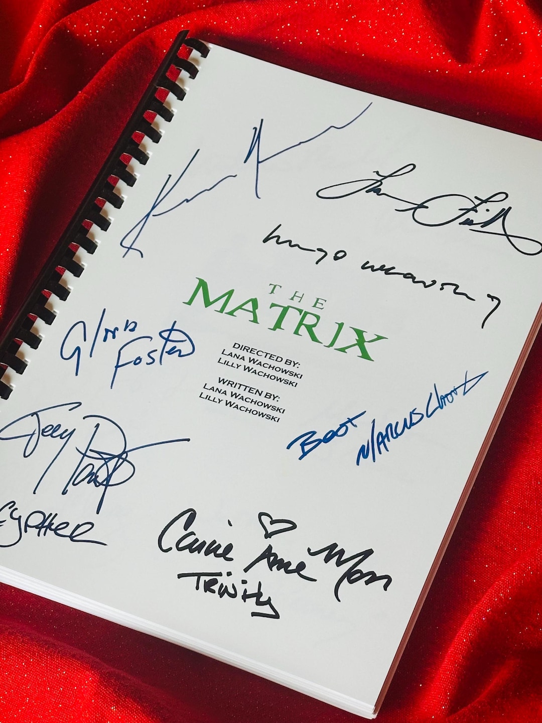 THE MATRIX Signed Movie Script, Movie Present, Birthday Gift, Movie ...