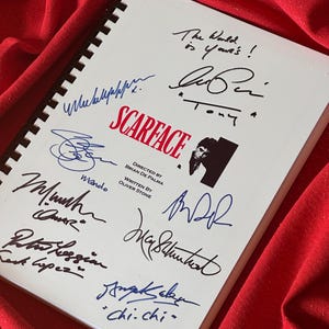 SCARFACE Signed Movie Script, Movie  Present, Birthday Gift, Movie Gift, Film Script, Stocking filler