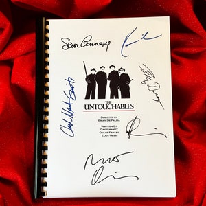 THE UNTOUCHABLES Signed Movie Script, Birthday Gift, Movie Gift, Film Script, Screenplay, Autographs