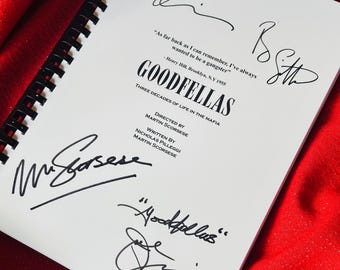 GOODFELLAS Signed Movie Script, Movie Present, Birthday Gift, Movie Gift, Film Script, Stocking filler