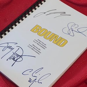 BOUND Signed Movie Script, Birthday Gift, Movie Gift, Film Script, Screenplay, Autographs