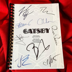 GATSBY Movie Script, Birthday Gift, Movie Gift, Film Script, Screenplay, Autographs, Printed Replicas,